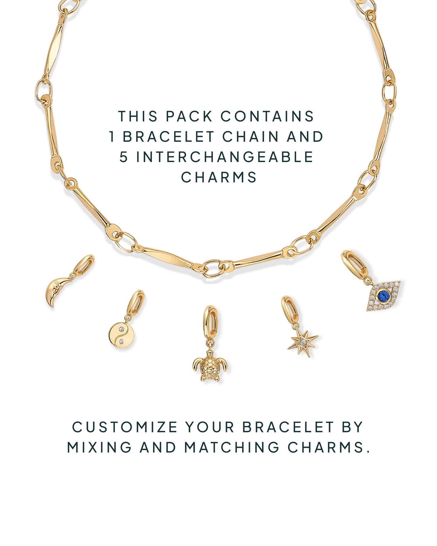 Cosmic Drip Charm Bracelet Set