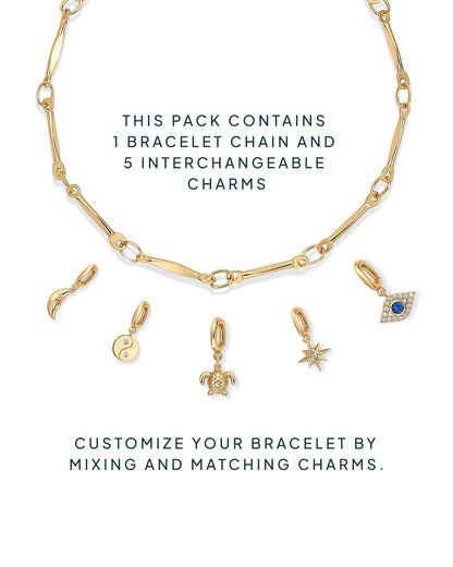 Cosmic Drip Charm Bracelet Set