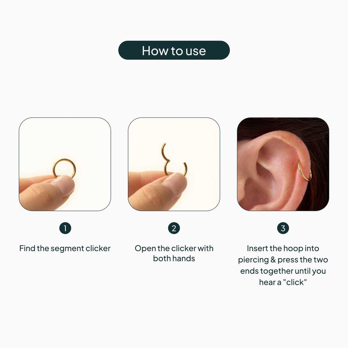Essential Titanium Clicker Piercings