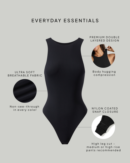 Everyday Essentials Racerback Sleeveless Bodysuit