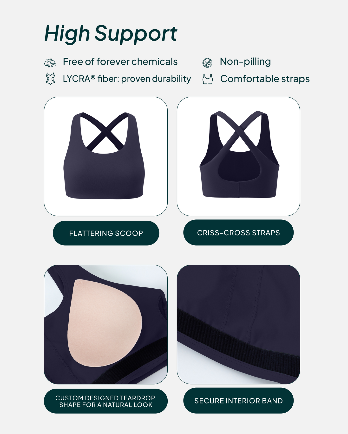 Athleisure Strappy Scoop High-Support Sports Bra