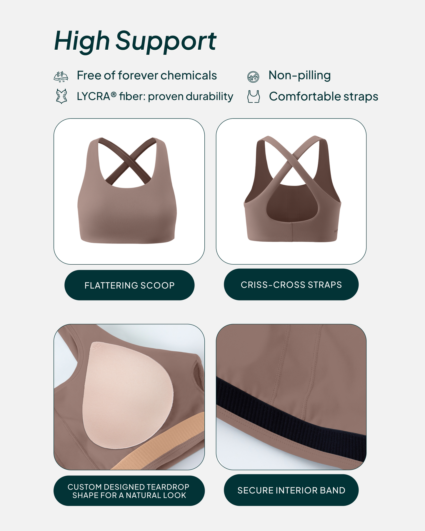 Athleisure Strappy Scoop High-Support Sports Bra