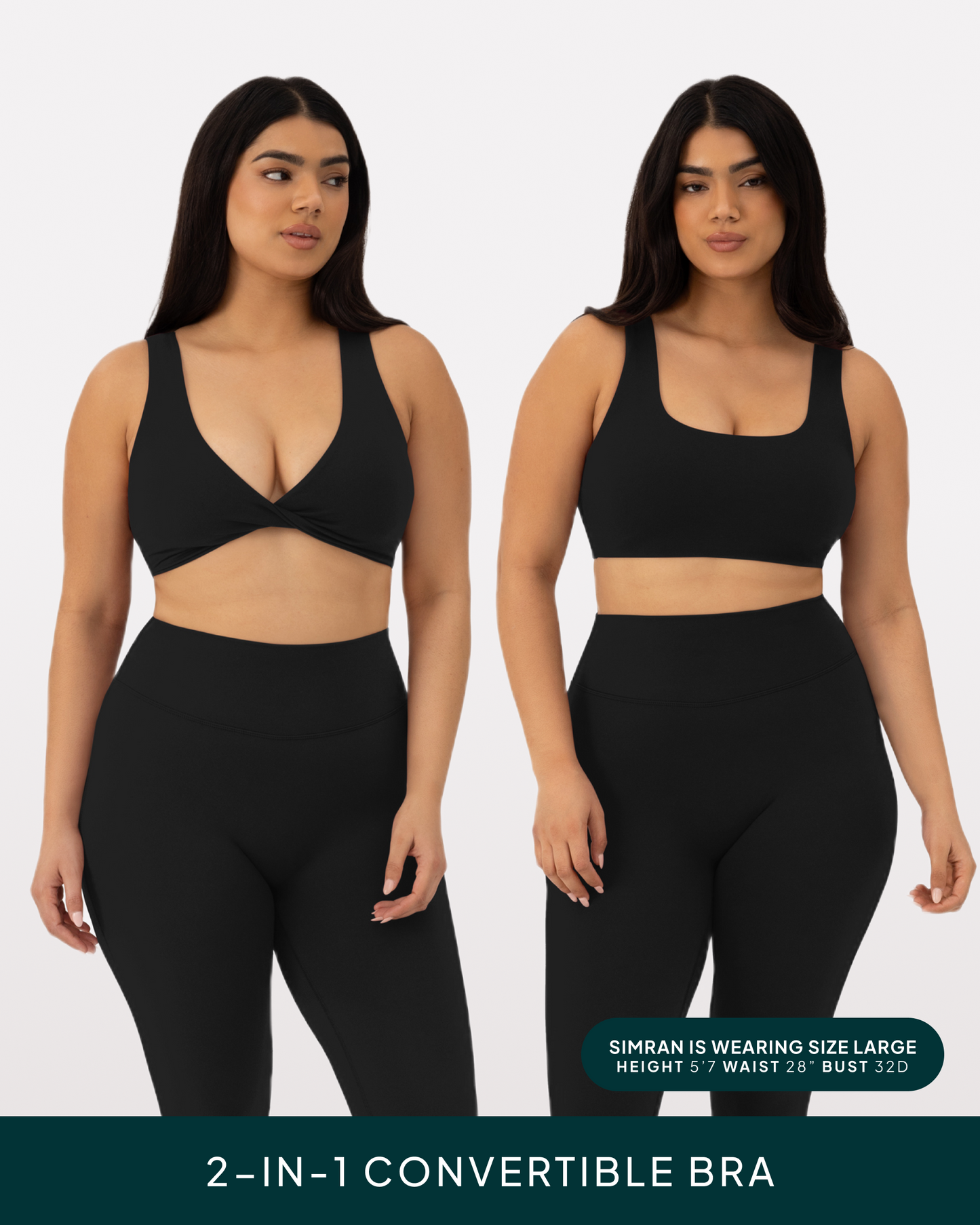 Athleisure Twist-Front Reversible Low-Impact Sports Bra