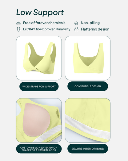 Athleisure Twist-Front Reversible Low-Impact Sports Bra