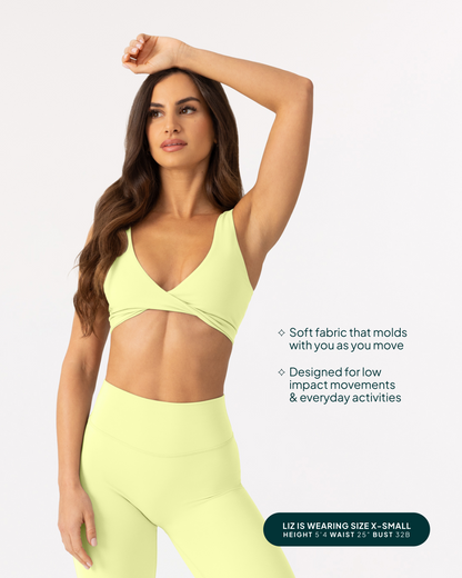 Athleisure Twist-Front Reversible Low-Impact Sports Bra