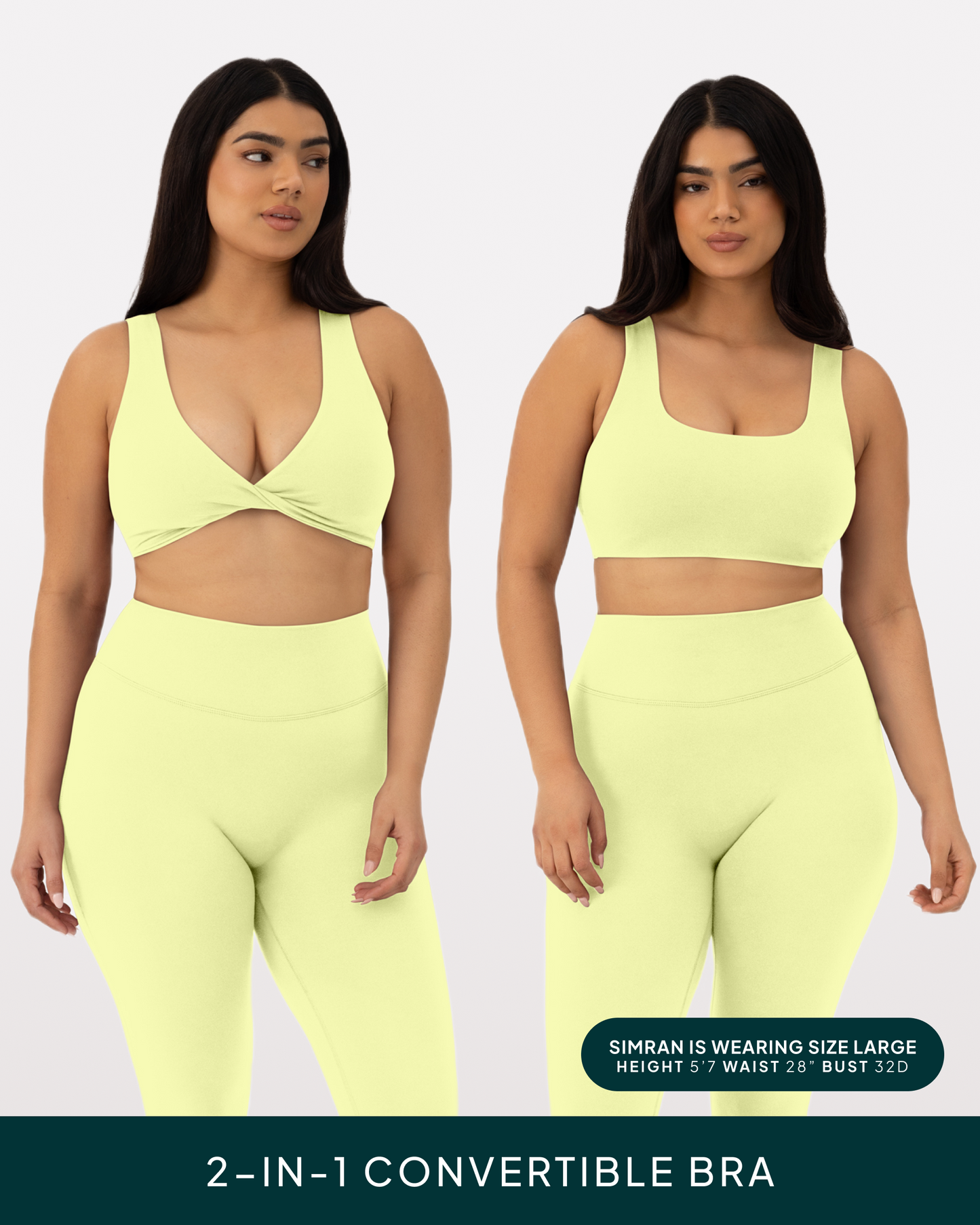Athleisure Twist-Front Reversible Low-Impact Sports Bra