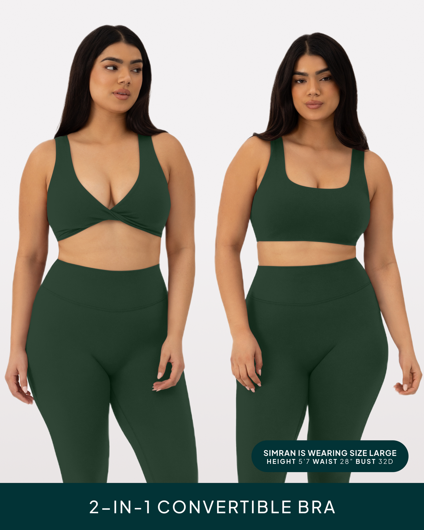 Athleisure Twist-Front Reversible Low-Impact Sports Bra