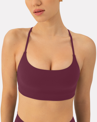 Athleisure Criss-Cross Strap Low-Impact Sports Bra