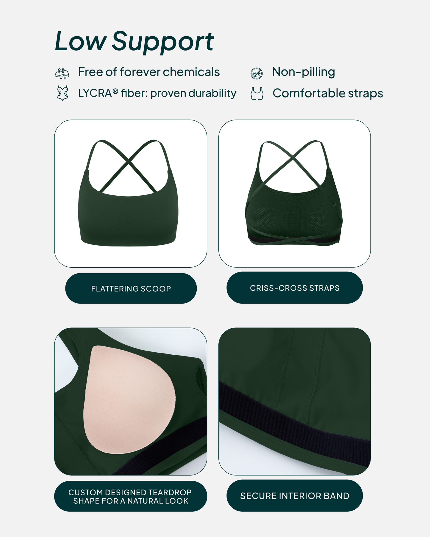 Athleisure Criss-Cross Strap Low-Impact Sports Bra