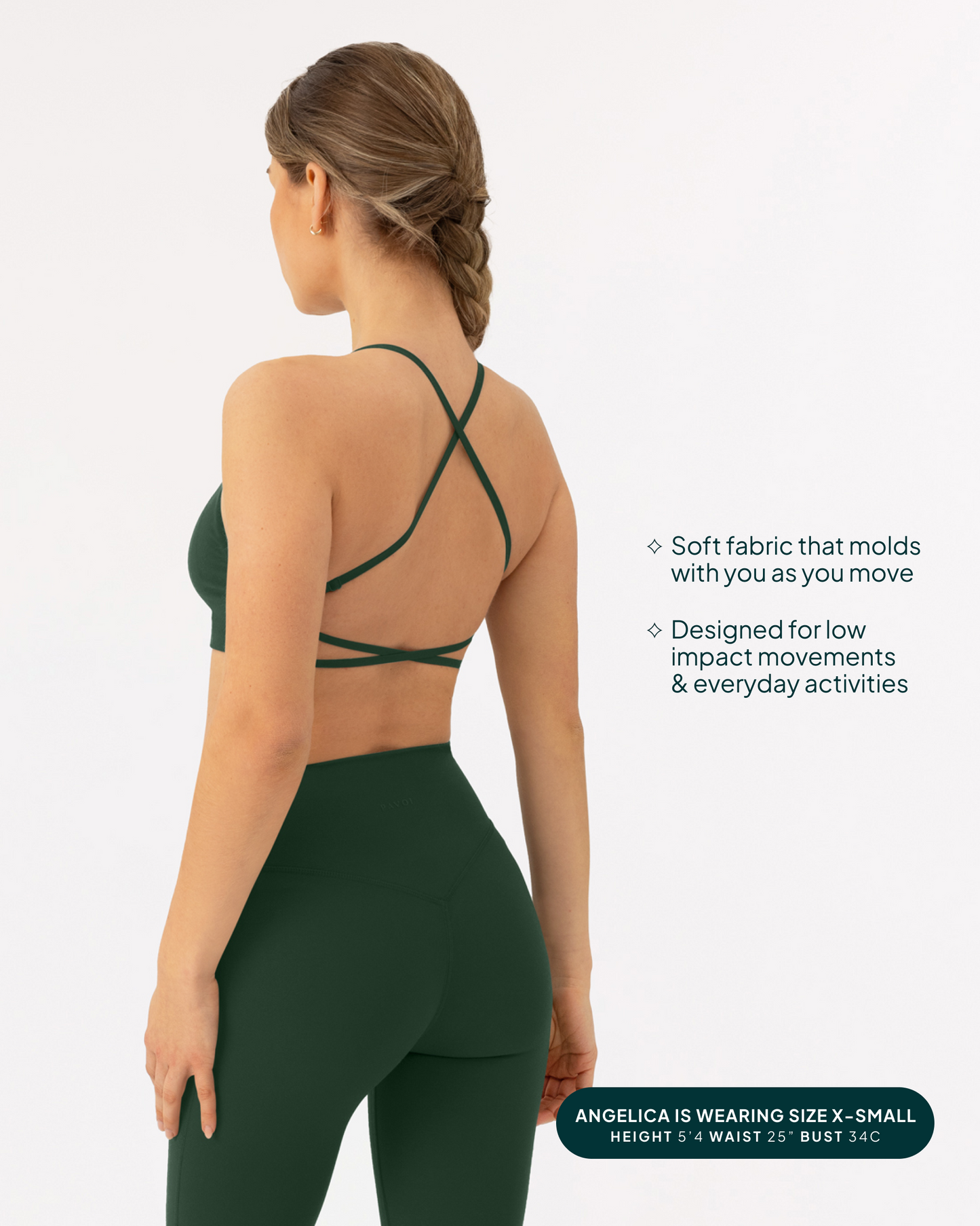 Athleisure Criss-Cross Strap Low-Impact Sports Bra