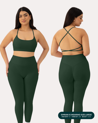 Athleisure Criss-Cross Strap Low-Impact Sports Bra