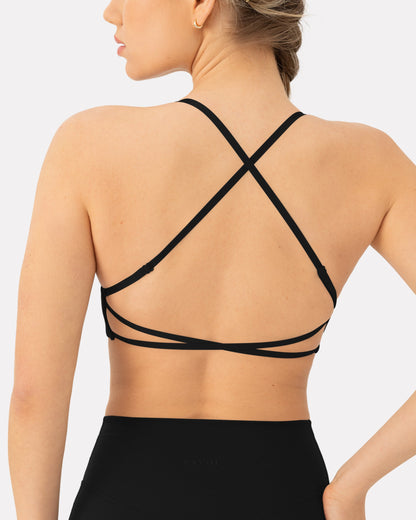 Athleisure Criss-Cross Strap Low-Impact Sports Bra