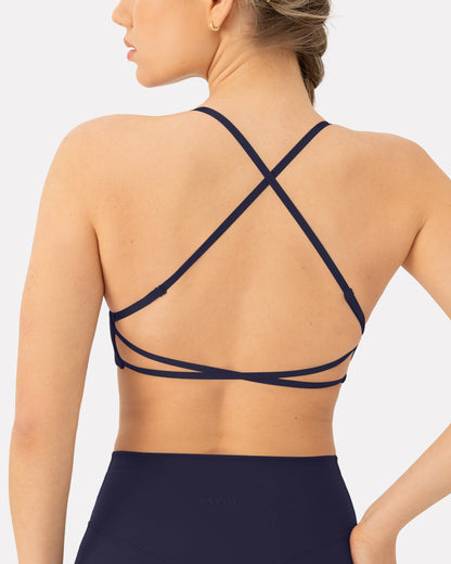 Athleisure Criss-Cross Strap Low-Impact Sports Bra