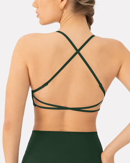 Athleisure Criss-Cross Strap Low-Impact Sports Bra