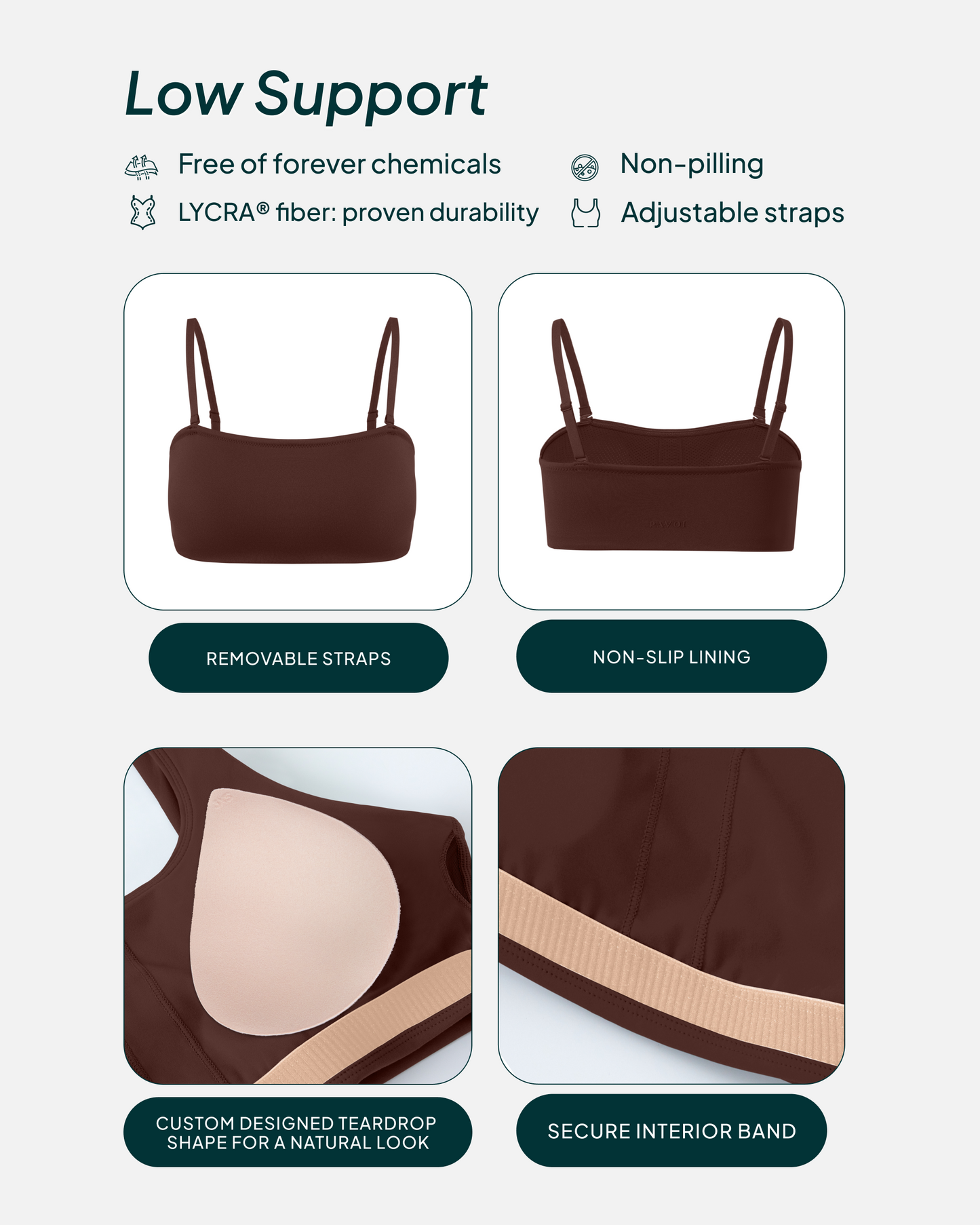 Athleisure Bandeau Low-Support Sports Bra