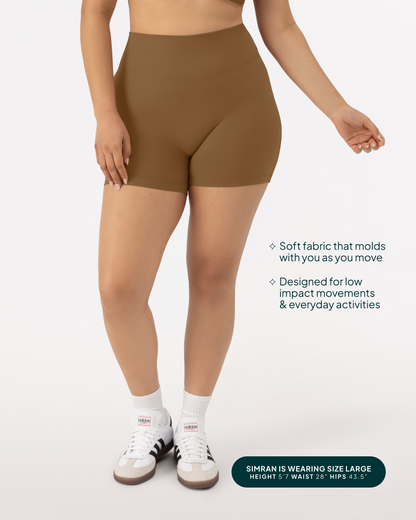FlexFlow Butt Lifting High-Waisted 4" Biker Shorts