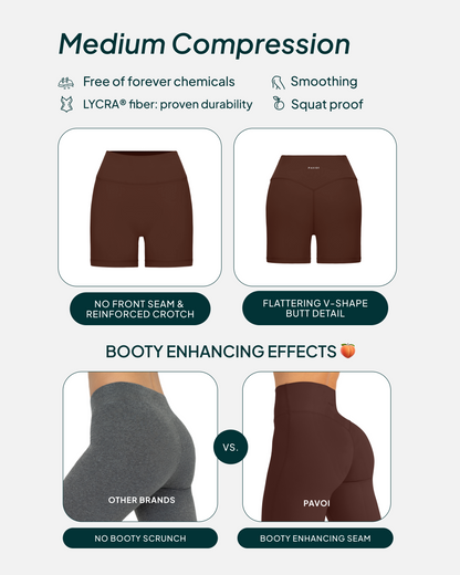 FlexFlow Butt Lifting High-Waisted 4" Biker Shorts