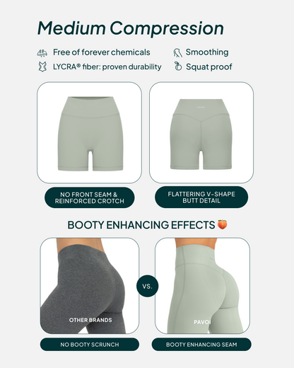 FlexFlow Butt Lifting High-Waisted 4" Seasonal Biker Shorts
