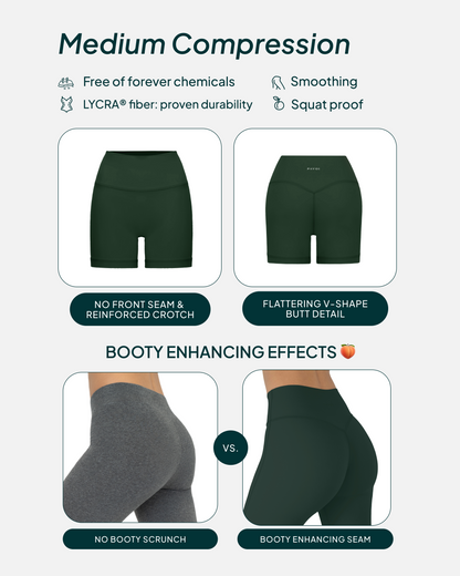 FlexFlow Butt Lifting High-Waisted 6" Seasonal Biker Shorts