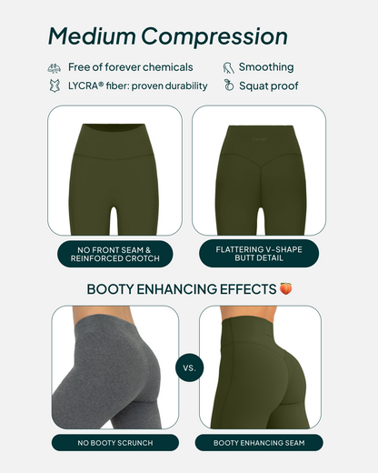 FlexFlow High-Waisted Butt Lifting Full-Length Yoga Leggings