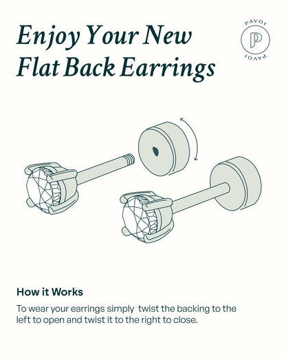 Small Crystal Screw Back Stud