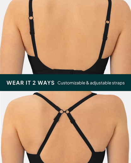 Supportive High-Support Padded Convertible Sports Bra
