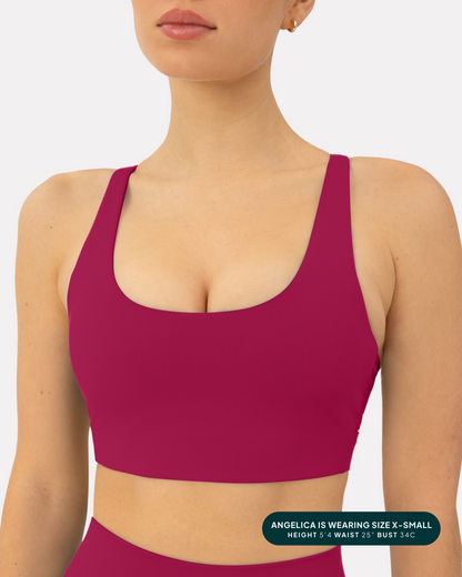 Supportive High-Support Padded Convertible Sports Bra