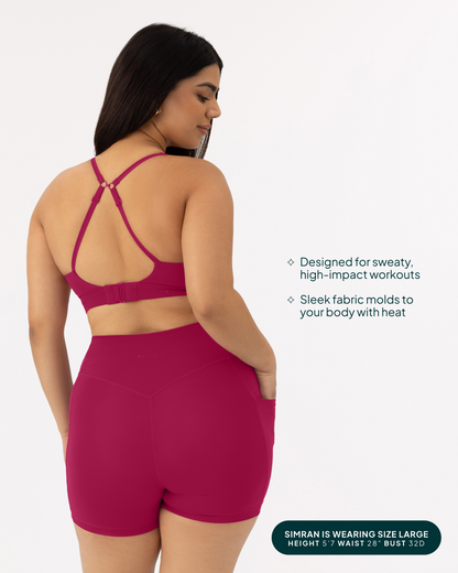 Supportive High-Support Padded Convertible Sports Bra
