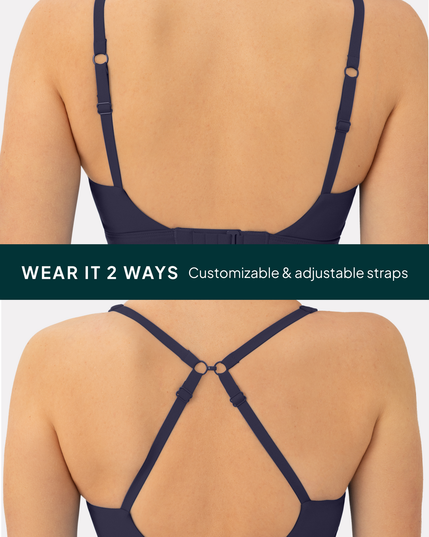 Supportive High-Support Padded Convertible Sports Bra
