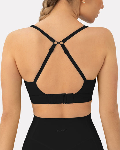 Supportive High-Support Padded Convertible Sports Bra