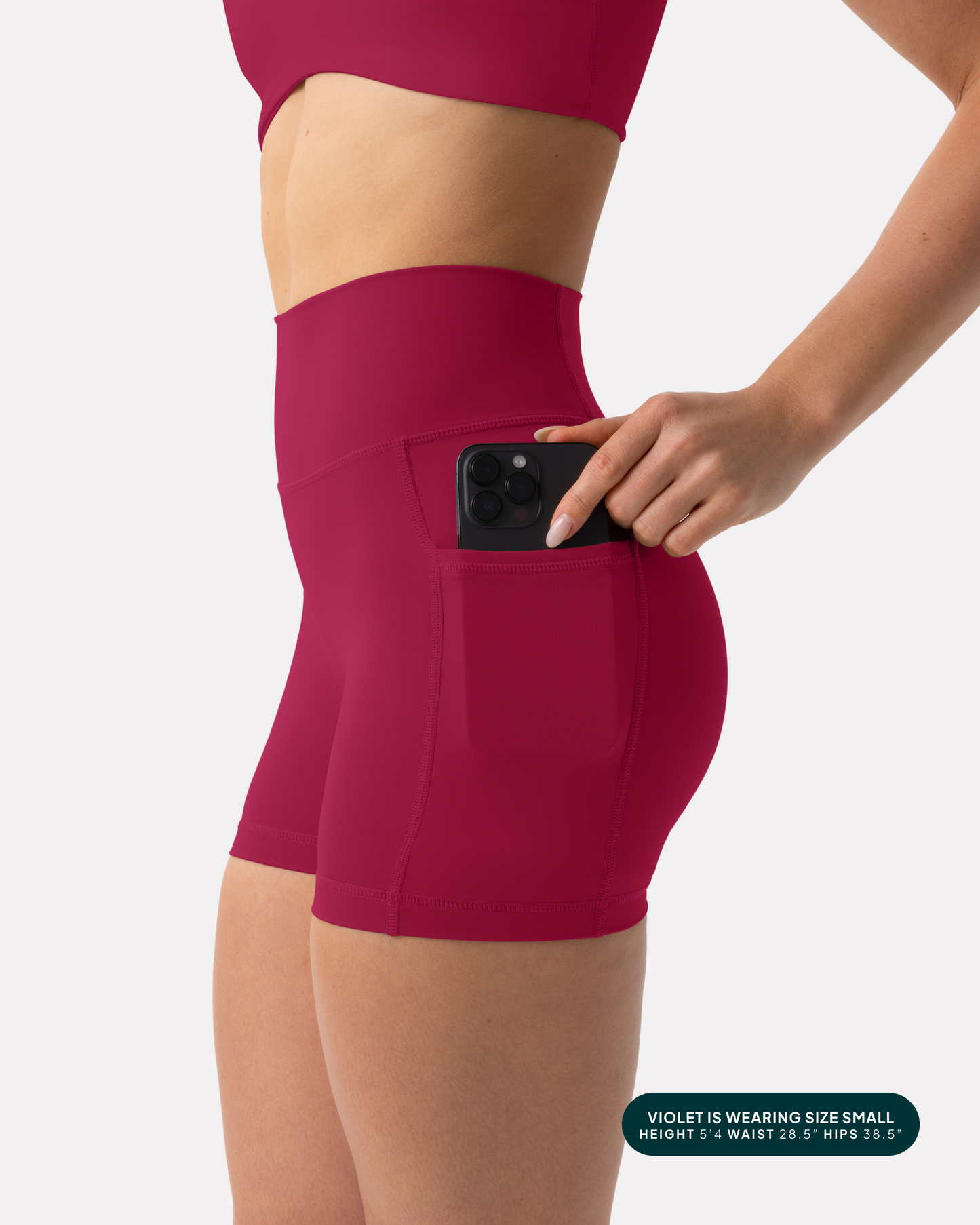 High-Waisted Butt Lifting 4" Biker Shorts with Pockets