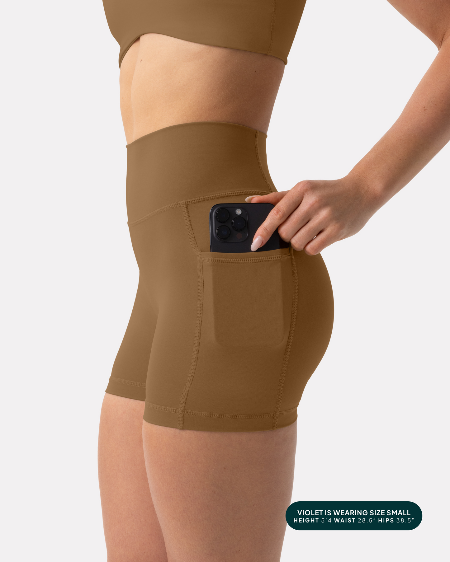 High-Waisted Butt Lifting 4" Biker Shorts with Pockets