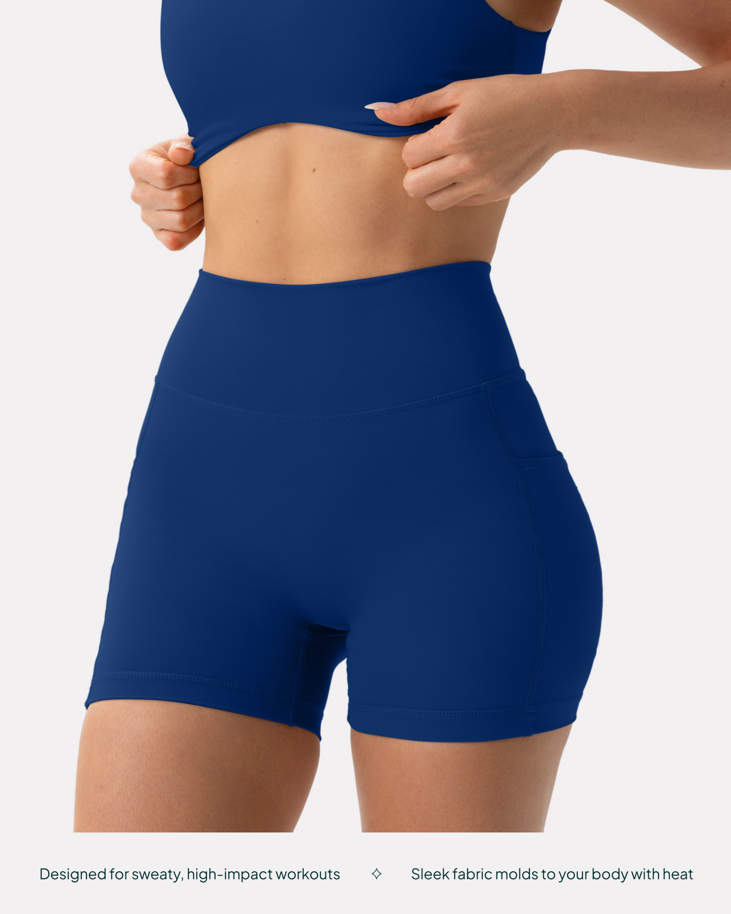 High-Waisted Butt Lifting 4" Biker Shorts with Pockets