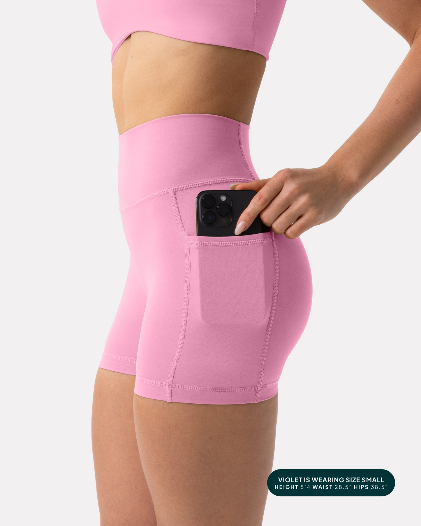 High-Waisted Butt Lifting 4" Biker Shorts with Pockets
