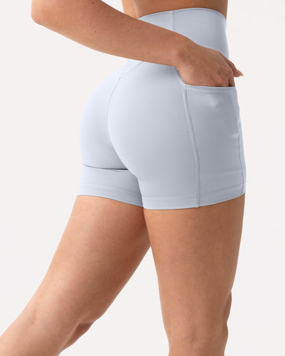 High-Waisted Butt Lifting 4" Biker Shorts with Pockets