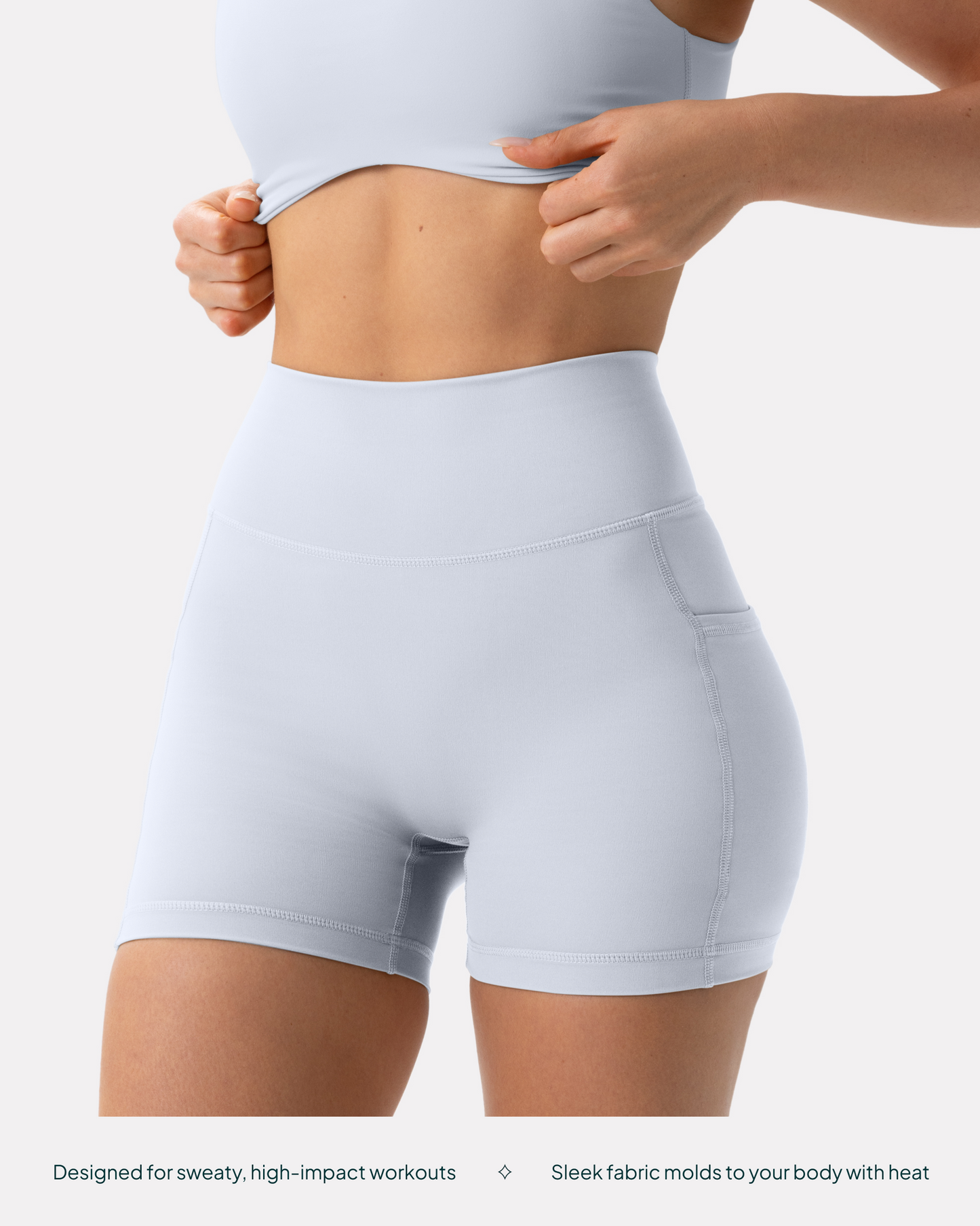 High-Waisted Butt Lifting 4" Biker Shorts with Pockets