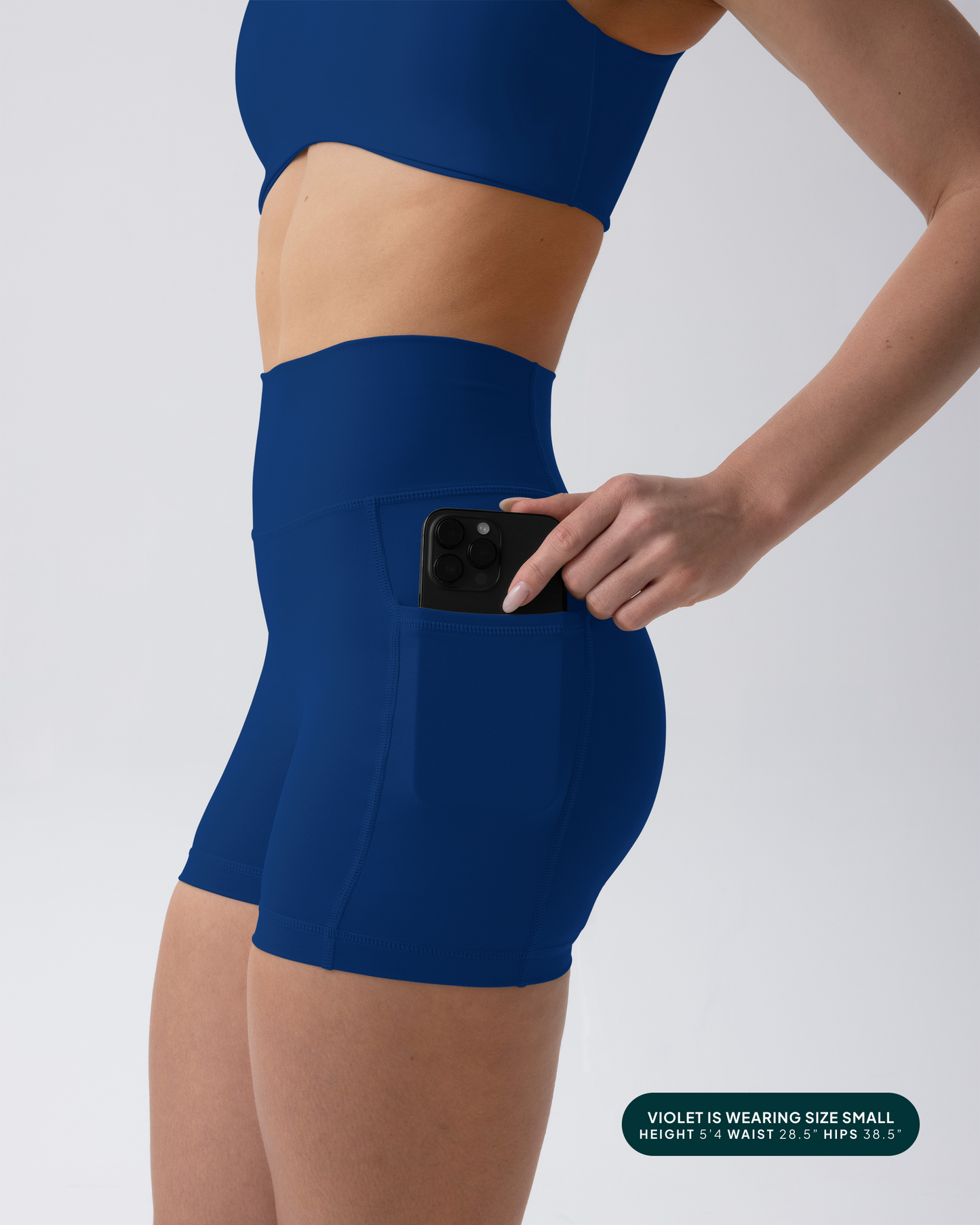 High-Waisted Butt Lifting 4" Biker Shorts with Pockets