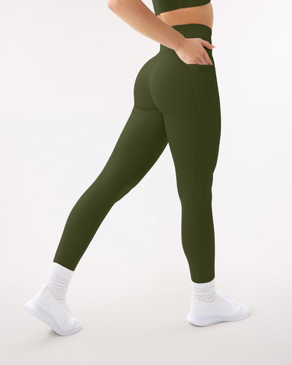 High-Waisted Butt Lifting Tall-Length Leggings with Pockets