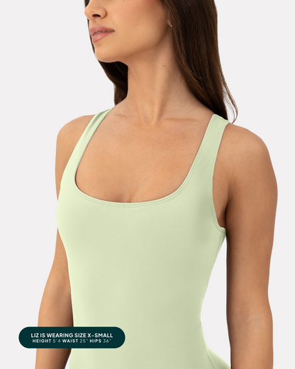 Square Neck 5" One Piece Workout Romper