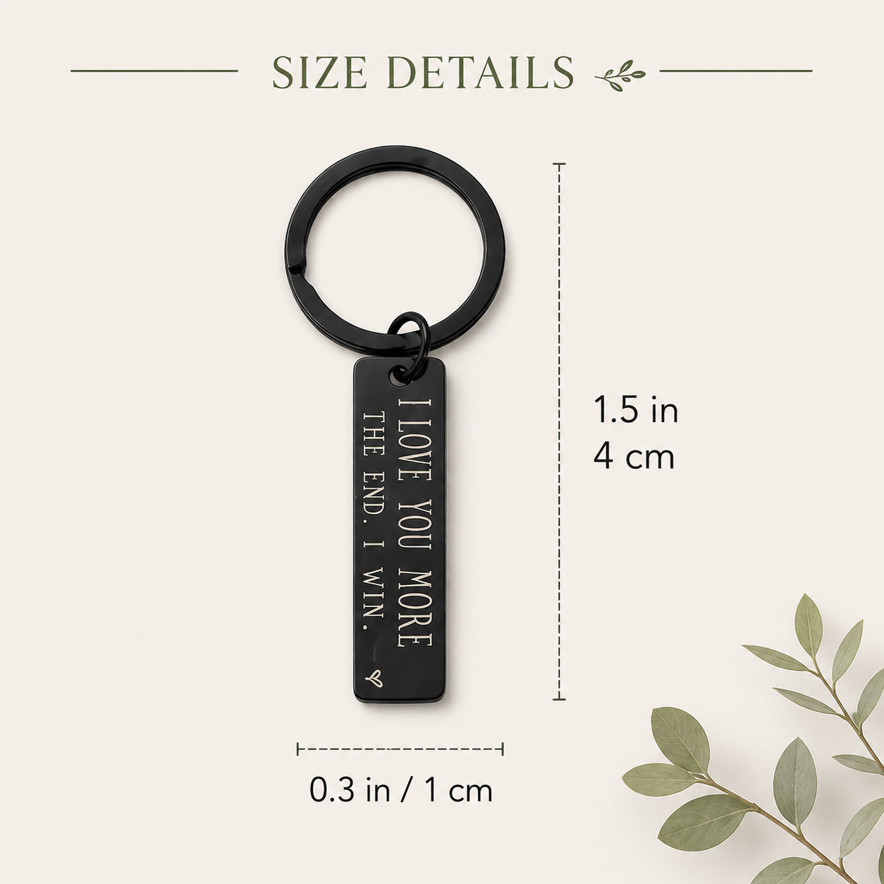 Bavorie Love You More Keepsake Keychain