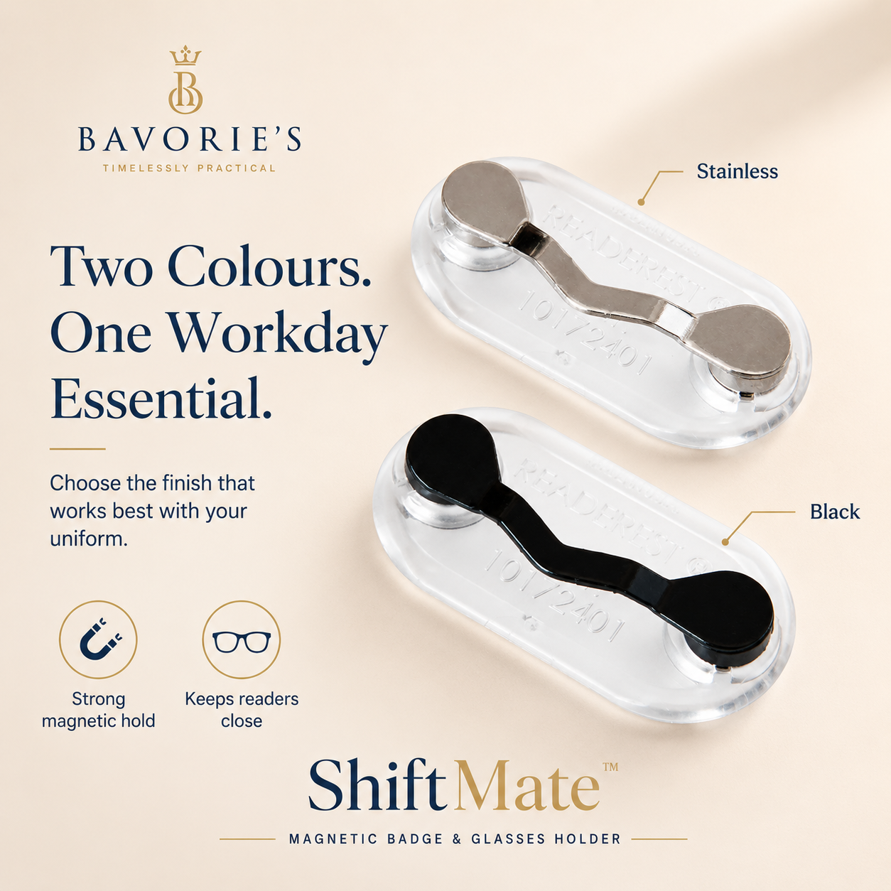 Bavorie ShiftMate Magnetic Badge & Glasses Holder