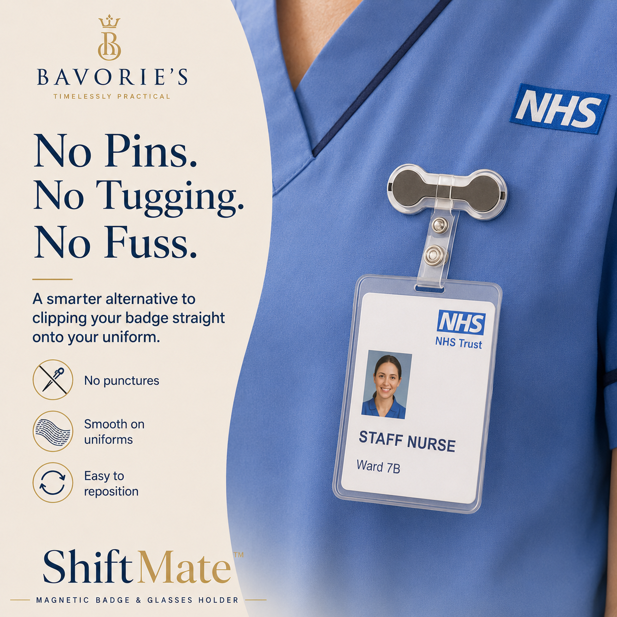 Bavorie ShiftMate Magnetic Badge & Glasses Holder