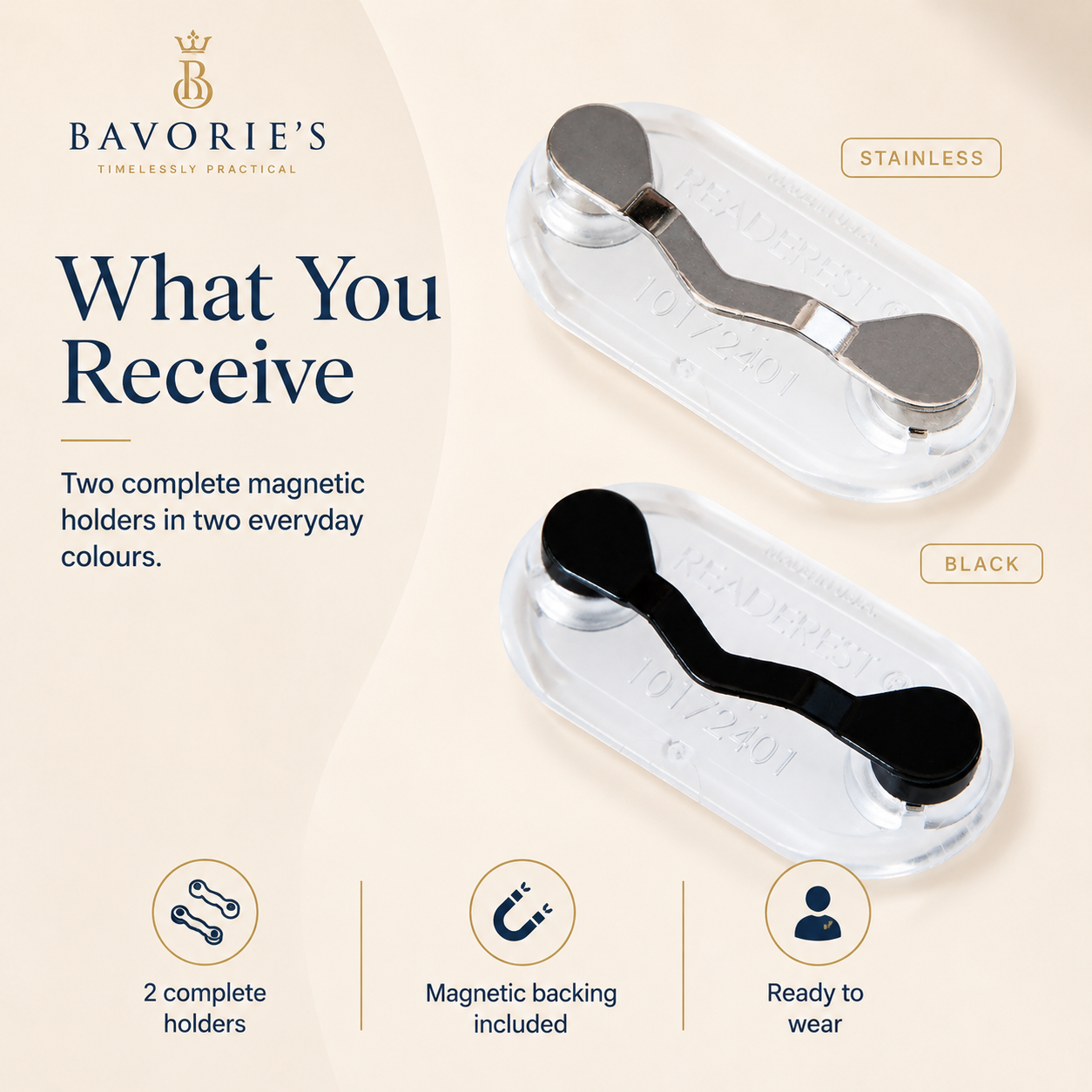 Bavorie ShiftMate Magnetic Badge & Glasses Holder