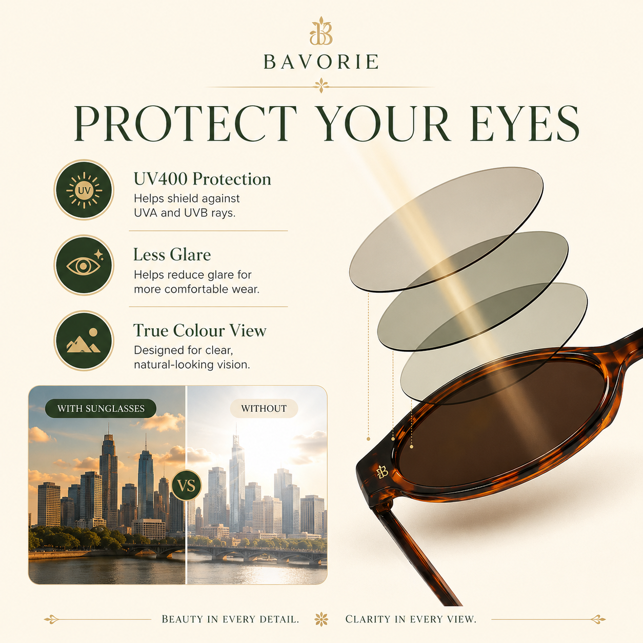 The Gia Oval Sunglasses Trio