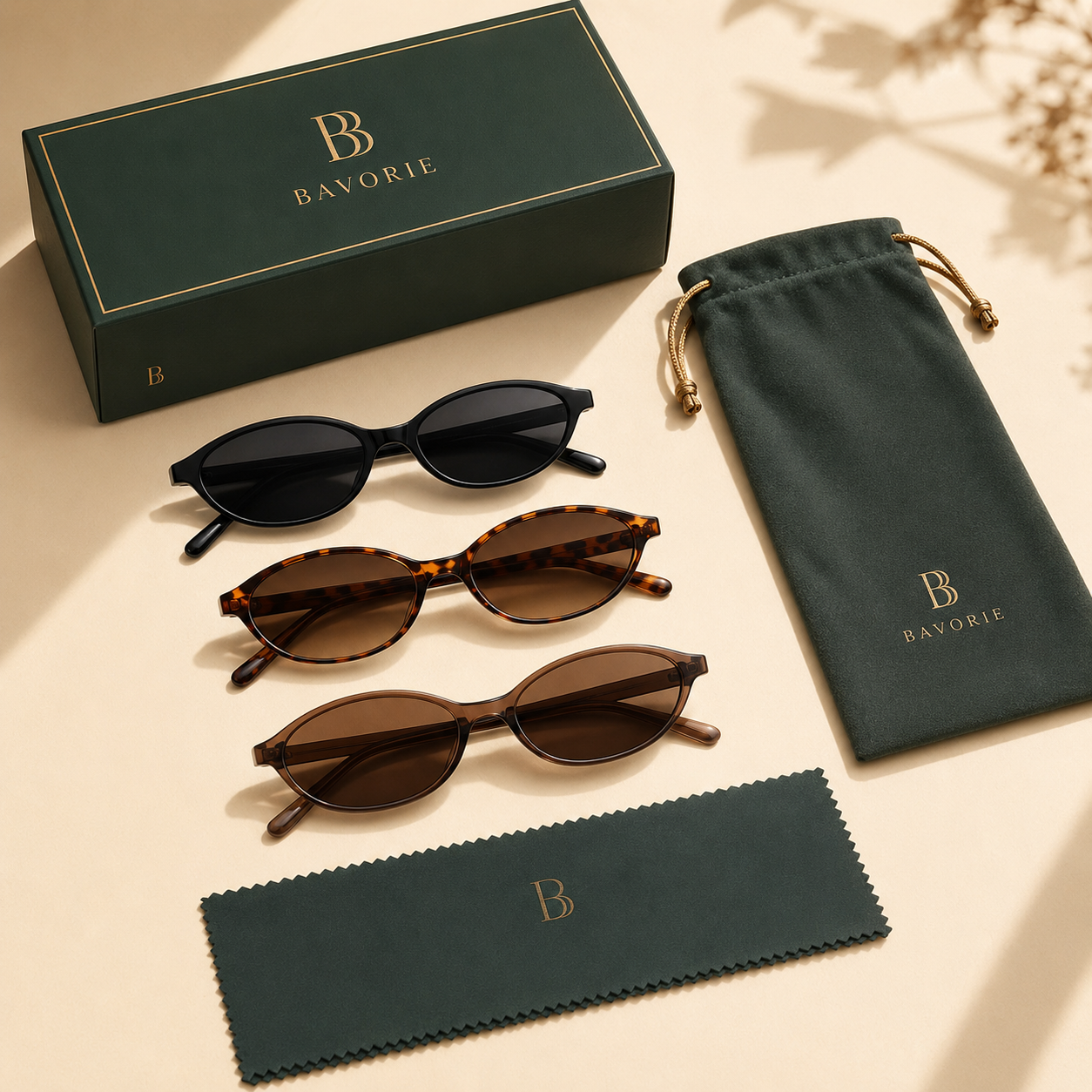 The Gia Oval Sunglasses Trio